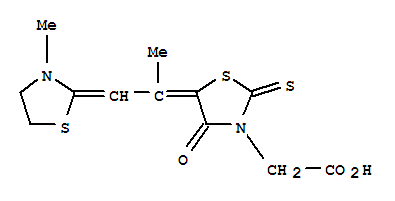 5-[1-甲基-2-(3-甲基噻唑烷-2-亚基)乙亚基]-4-氧代-2-硫酮噻唑烷-3-乙酸