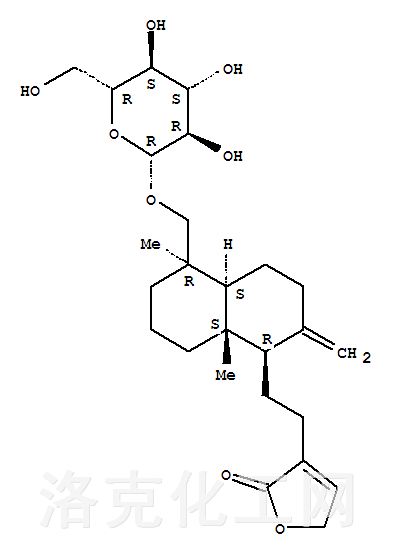 3-(2-((1R,4aS,5R,8aS)-5,8a-二甲基-2-亚甲基-5-((((2R,3R,4S,5S,6R)-3,4,5-三羟基-6-(羟甲基)四氢-2H-吡喃-2-基)氧基)甲基)十氢萘-1-基)乙基)呋喃-2(5H)-酮
