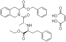 喹那普利苄酯马来酸盐; (3S)-2-[2-[[1-(乙氧羰基)-3-苯基丙基]氨基]-1-氧代丙基]-1,2,3,4-四氢-3-异喹啉羧酸苄酯马来酸盐