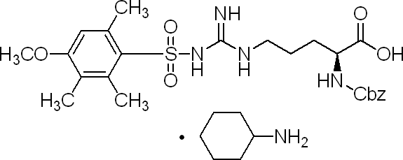 N-苄氧羰基-N''-(4-甲氧基-2,3,6-三甲基苯磺酰基)-L-精氨酸环己胺盐