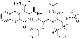 (S)-N1-((2S,3R)-4-((3S,4aS,8aS)-3-(叔丁基胺酰)八氢异喹啉-2(1H)-基)-3-羟基-1-苯基丁烷-2-基)-2-(喹啉-2-甲酰胺)丁二酰胺甲磺酸盐
