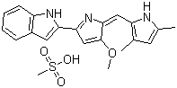 2-[2-[(3,5-二甲基-1H-吡咯-2-基)亚甲基]-3-甲氧基-2H-吡咯-5-基]-1H-吲哚甲磺酸盐