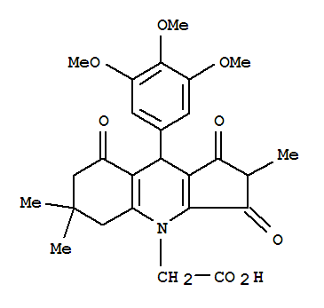 2-[2,6,6-三甲基-1,3,8-三氧代-9-(3,4,5-三甲氧基苯基)-7,9-二氢-5H-环戊并[b]喹啉-4-基]乙酸