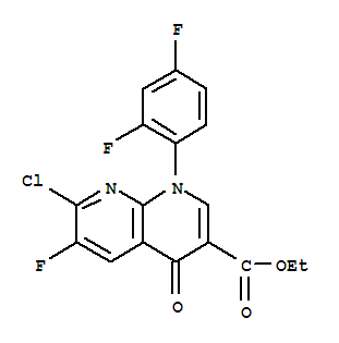 甲酸乙酯1-(2,4-二氟苯基)-7-氯-6-氟-4-氧代羟基吡啶[2,3-B]吡啶-3-羧酸