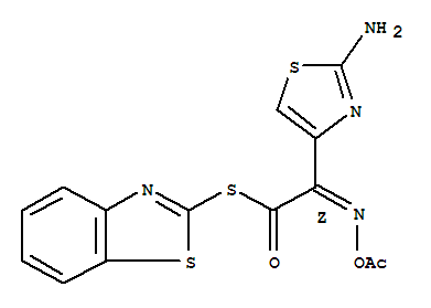 头孢地尼侧链活性酯 ( Z )-2-(2-氨基噻唑-4-基)-2-乙酰氧亚氨基硫代乙酸(S-2-苯并噻唑)酯