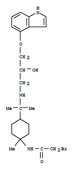 2-溴-N-[4-[2-[[2-羟基-3-(1H-吲哚-4-基氧基)丙基]氨基]丙-2-基]-1-甲基环己基]乙酰胺