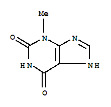 3-甲基黄嘌呤; 3,7-二氢-3-甲基-1H-嘌呤-2,6-二酮