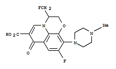 9-氟-3-氟甲基-2,3-二氢-10-(4-甲基-1-哌嗪基)-7-氧代-7H-吡啶并(1,2,3-去)(1,4)-苯并恶嗪-6-羧酸