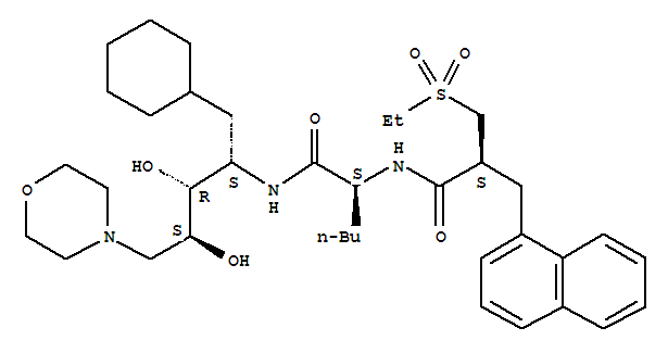 (2S)-N-(1-环己基-3,4-二羟基-5-吗啉-4-基戊基)-2-[[2-(乙基磺酰基甲基)-3-萘-1-基丙酰]氨基]己酰胺