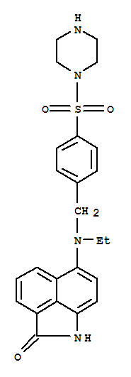 N(6)-(4-(哌嗪基磺酰)苯甲基)-6-氨基苯并(cd)吲哚-2(1H)-酮