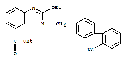2-乙氧基-1-[[(2-腈基连苯-4-取代)甲基]苯并咪唑]-7-羧酸乙酯