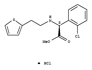 D-(＋)-甲基-a-(2-噻吩乙胺基）-a-(2-氯苯基）醋酸甲酸盐酸盐