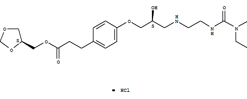 [(4S)-2,2-二甲基-1,3-二氧戊环-4-基]甲基3-[4-[(2S)-2-羟基-3-[2-(吗啉-4-甲酰氨基)乙基氨基]丙氧基]苯基]丙酸酯盐酸盐