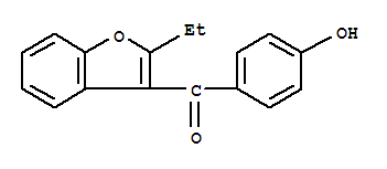苯扎隆; 苯萨容; 2-乙基-3-(4-羟基苯甲酰基)苯并呋喃
