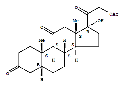 17-alpha,21-二羟基-5-beta-孕甾烷-3,11,20-三酮 21-乙酸酯