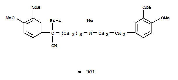 盐酸维拉帕米; alpha-[3-[[2-(3,4-二甲氧苯基)乙基]甲氨基]丙基]-alpha-异丙基-3,4-二甲氧基苯乙腈盐酸盐