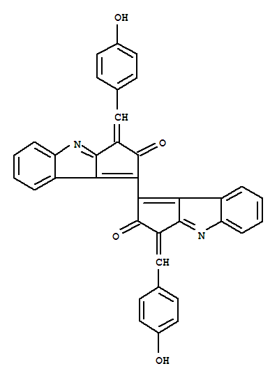 3-[(4-氧代-1-环己-2,5-二烯亚基)甲基]-1-[2-氧代-3-[(4-氧代-1-环己-2,5-二烯亚基)甲基]-4H-环戊二烯并[b]吲哚-1-基]-4H-环戊二烯并[b]吲哚-2-酮