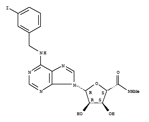 (2S,3S,4R,5R)-3,4-二羟基-5-(6-((3-碘苄基)氨基)-9H-嘌呤-9-基)-N-甲基四氢呋喃-2-甲酰胺