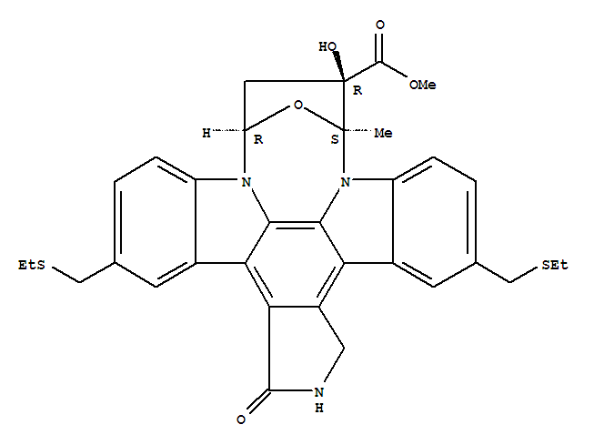 (9S-(9alpha,10beta,12alpha))-5,16-二((乙硫基)甲基)-2,3,9,10,11,12-六氢-10-羟基-9-甲基-1-氧代-9,12-环氧-1H-二吲哚并(1,2,3-fg:3',2',1'-kl)吡咯并(3,4-i)(1,6)苯并二氮杂环辛烷-10-羧酸甲酯