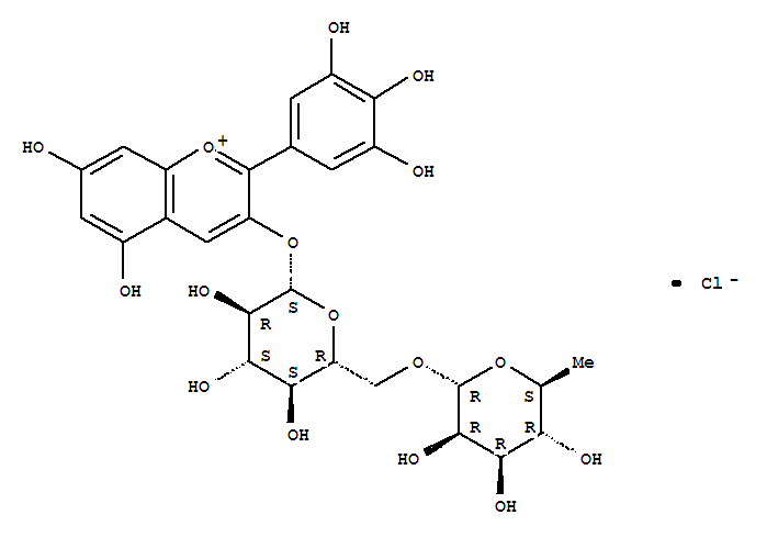 氯化飞燕草素-3-O-芸香糖苷对照品(标准品) | 15674-58-5