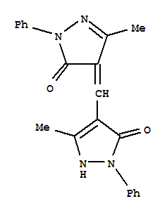 4-[(1,5-二氢-3-甲基-5-氧代-1-苯基-4H-吡唑-4-亚基)甲基]-1,2-二氢-5-甲基-2-苯基-3H-吡唑-3-酮
