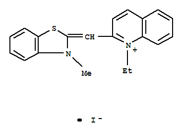 1-乙基-2-[(3-甲基-3H-苯并噻唑-2-亚基)甲基]喹啉鎓碘化物