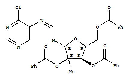 6-氯-9-(2,3,5-三苯甲酰氧基-2-C-甲基-beta-D-呋喃核糖基)-9H-嘌呤