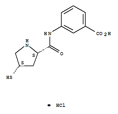 3-[(2S,4S)-4-巯基吡咯烷-2-羰酰胺基]苯甲酸盐酸盐