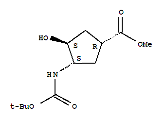 (1S,2S,4R)-N-Boc-1-amino-2-hydroxycyclopentane-4-carboxylic acid methyl ester