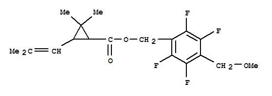 四氟甲醚菊酯; 2,2-二甲基-3-(2-甲基-1-丙烯基)环丙烷羧酸 2,3,5,6-四氟-4-(甲氧基甲基)苄酯