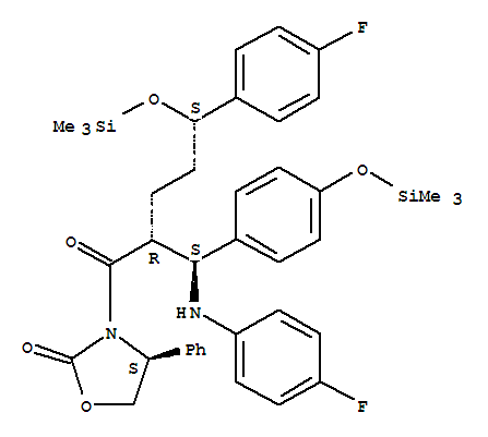 3-[(2R,5S)-5-(4-氟苯基)-2-[(S)-[(4-氟苯基(氨基)]][4-(三甲基硅)氧]苯基]甲基]-1-氧代-5-[(三甲基硅)氧]苯基]-4-苯基-(4S)-2-恶唑烷酮生产厂家