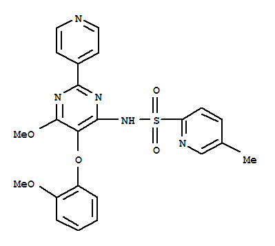 N-[6-甲氧基-5-(2-甲氧基苯氧基)-2-(4-吡啶基)-4-嘧啶基]-5-甲基吡啶-2-磺酰胺