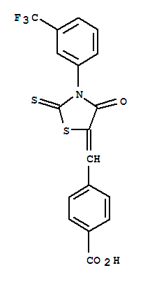 3-[(3-三氟甲基)苯基]-5-[(4-羧基苯基)亚甲基]-2-硫代-4-噻唑烷酮