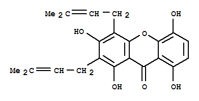 1,3,5,8-四羟基-2,4-双(3-甲基-2-丁烯基)-9H-氧杂蒽-9-酮对照品(标准品) | 33390-42-0