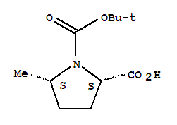 (2S,5S)-N-Boc-5-甲基吡咯烷-2-甲酸; (2S,5S)-N-叔丁氧羰基-5-甲基吡咯烷-2-甲酸