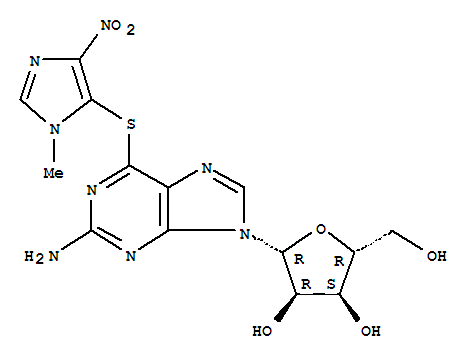 2-[2-氨基-6-(3-甲基-5-硝基咪唑-4-基)硫基嘌呤-9-基]-5-(羟基甲基)四氢呋喃-3,4-二醇
