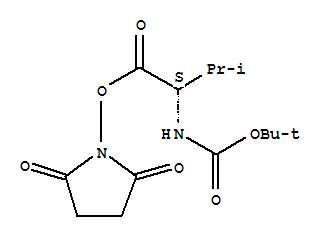 Boc-L-缬氨酸羟基琥珀酰亚胺酯; N-叔丁氧羰基-L-缬氨酸羟基琥珀酰亚胺酯