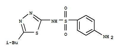 4-氨基-N-[5-(2-甲基丙基)-1,3,4-噻二唑-2-基]苯磺酰胺