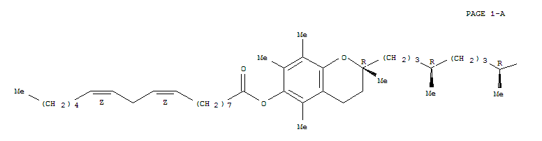 亚油酸-3,4-二氢-2,5,7,8-四甲基-2-(4,8,12-三甲基十三烷基)-2H-1-苯并吡喃-6-基酯