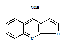 白鲜碱; 4-甲氧基呋喃并[2,3-b]喹啉