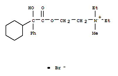 奥芬溴铵; 2-(2-环己基-2-羟基-2-苯基乙酰基)氧乙基二乙基甲基溴化铵
