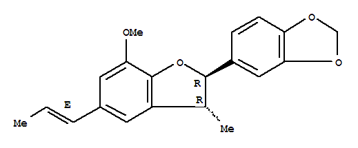5-((2R,3R)-7-甲氧基-3-甲基-5-((E)-丙-1-烯-1-基)-2,3-二氢苯并呋喃-2-基)苯并[d][1,3]二氧杂环戊烯