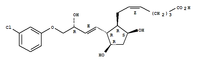 (+)-氯前列烯醇; (5Z)-7-[(1R,2R,3R,5S)-2-[(1E,3R)-4-(3-氯苯氧基)-3-羟基-1-丁烯-1-基]-3,5-二羟基环戊基]-5-庚烯酸