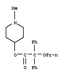 丙哌维林; 1-甲基-4-哌啶基二苯基丙氧乙酸酯