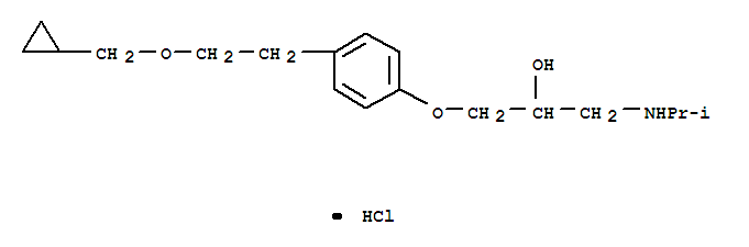 盐酸倍他洛尔; 1-[4-[2-(环丙基甲氧基)乙基]苯氧基]-3-[(1-甲基乙基)氨基]-2-丙醇盐酸盐