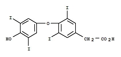 Levothyroxine impurity 14/Liothyronine EP Impurity D/2-(4-(4-Hydroxy-3,5-diiodophenoxy)-3,5-diiodophenyl)acetic acid