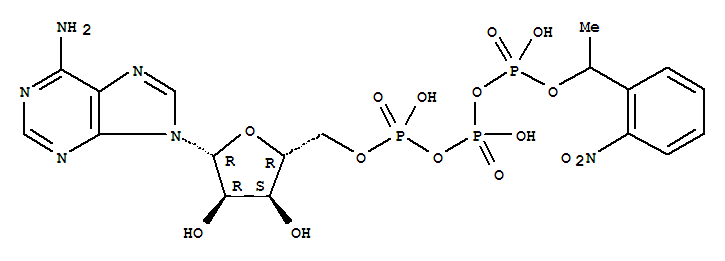腺苷 5'-(四氢三磷酸酯) P''-[1-(2-硝基苯基)乙基]酯
