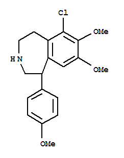 6-氯-2,3,4,5-四氢-7,8-二甲氧基-1-(4-甲氧基苯基)-1H-3-苯并氮杂卓