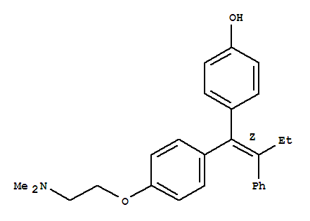 4-羟基他莫昔芬; (Z)-4-(1-[4-(二甲基氨基乙氧基)苯基]-2-苯基-1-丁烯)苯酚