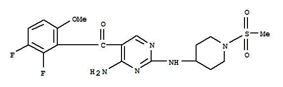 [4-氨基-2-[(1-甲磺酰基哌啶-4-基)氨基]嘧啶-5-基](2,3-二氟-6-甲氧基苯基)甲酮